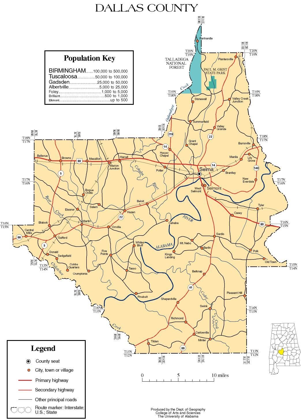 মানচিত্র, ডালাস কাউন্টি